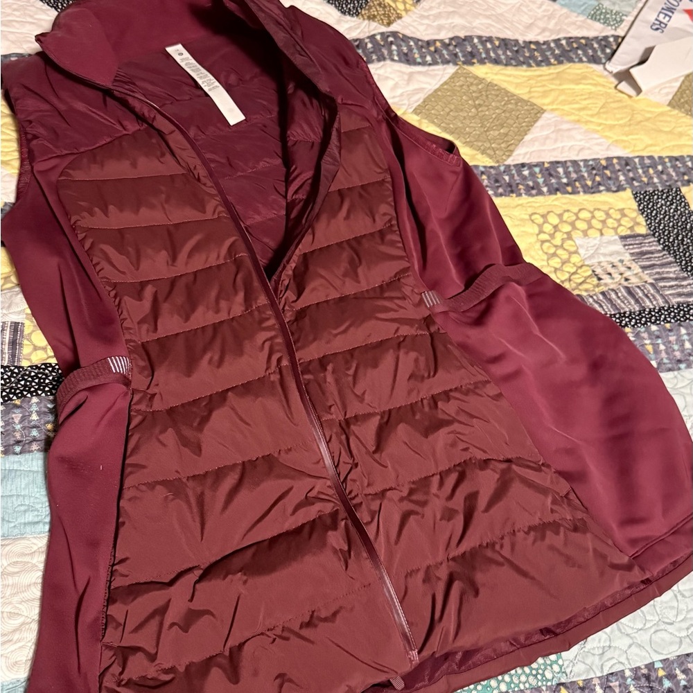 Lululemon Athletica Burgundy Puffer Vest